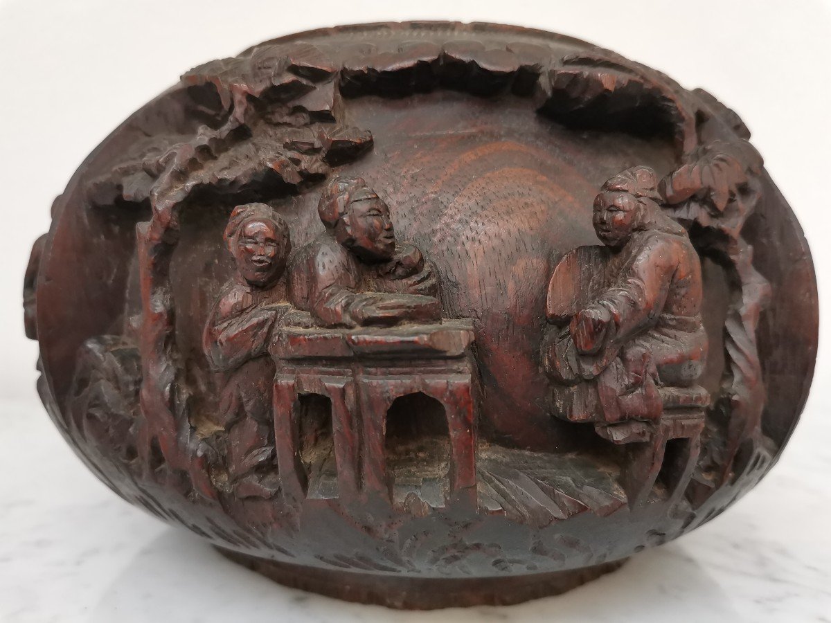 Asian Carved Wood. Scenes Of Daily Life -photo-4