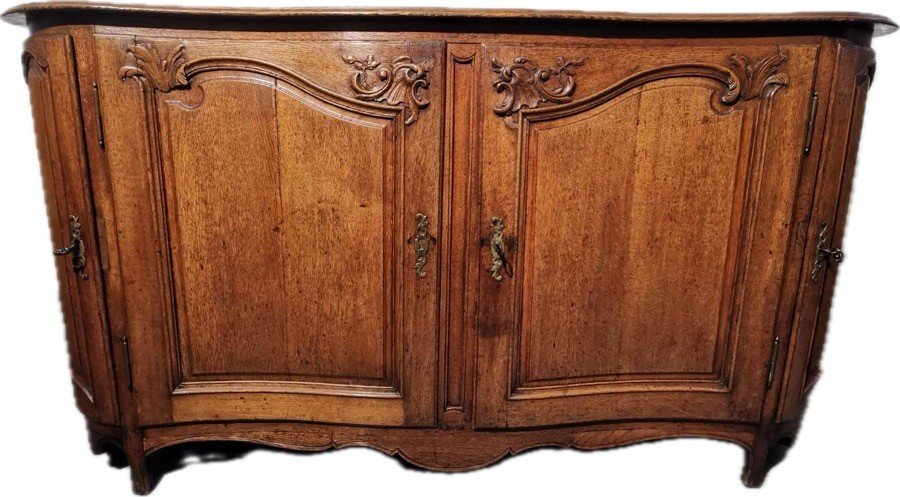 Buffet Galbé 4 portes Enfilade Louis XV circa 1800-photo-8