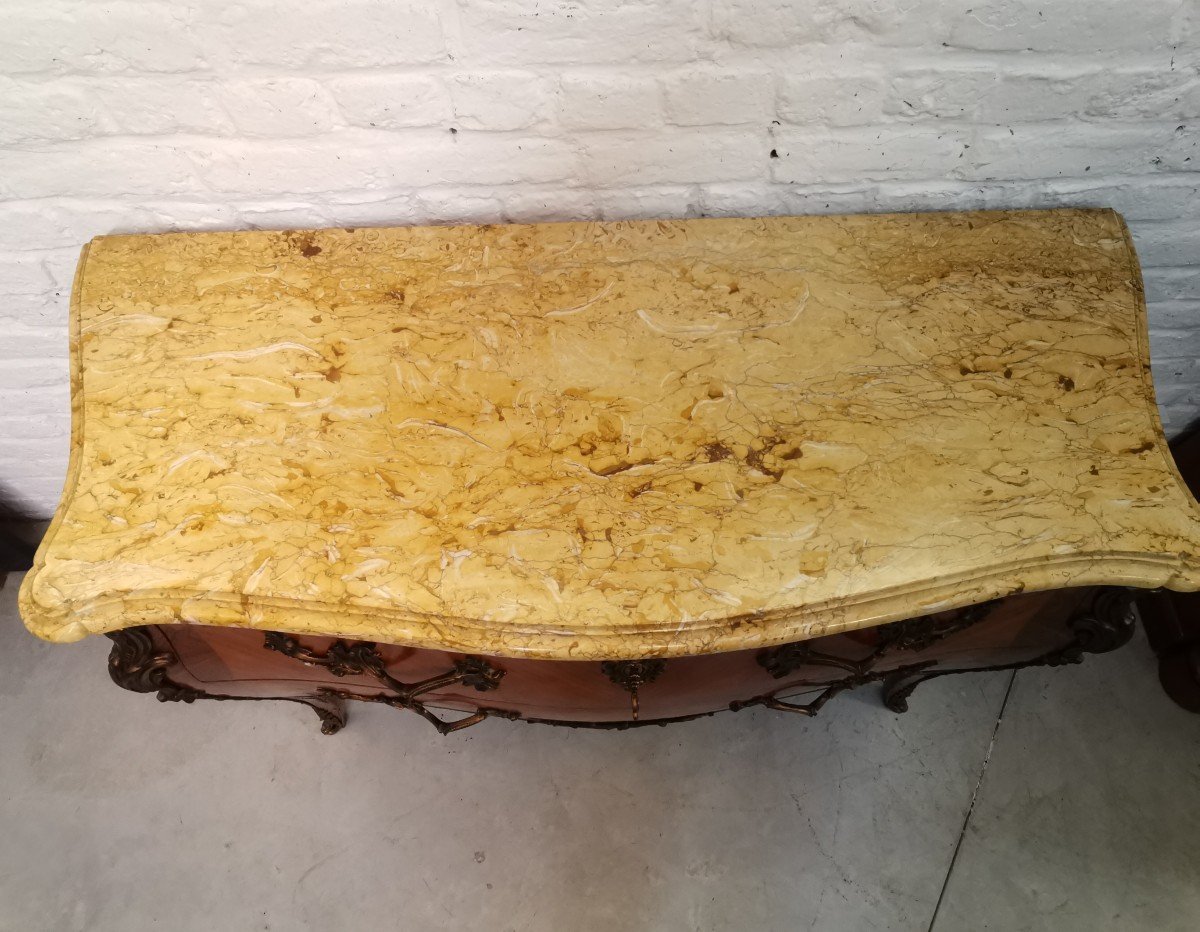 Commode  Louis XV Marqueterie  20ème Siècle-photo-4