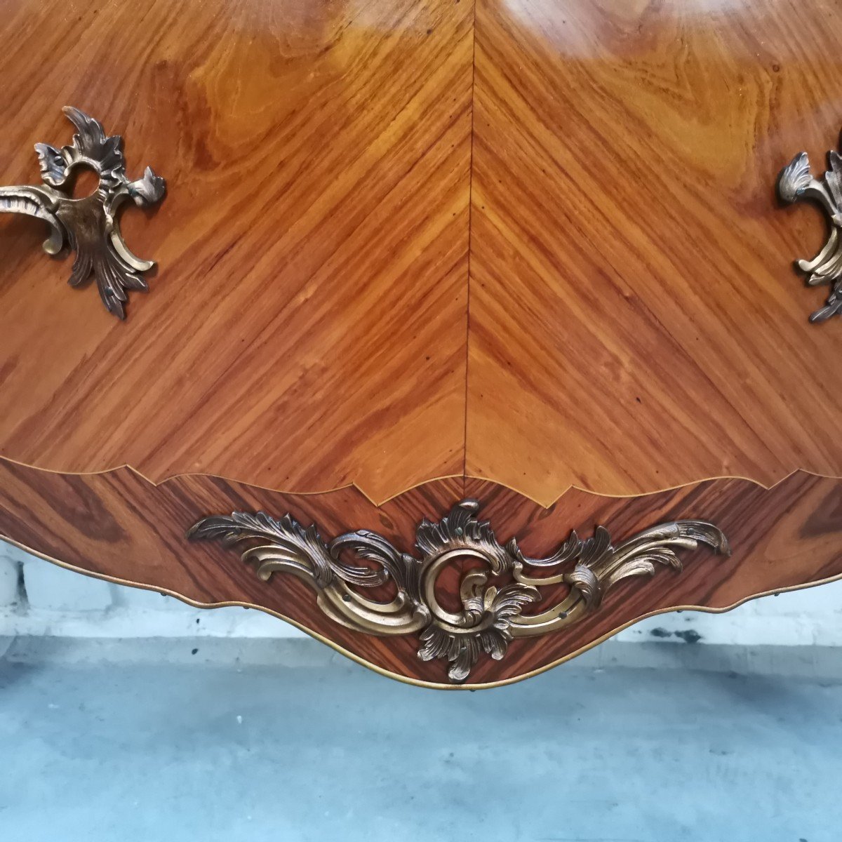 Commode  Louis XV Marqueterie  20ème Siècle-photo-2