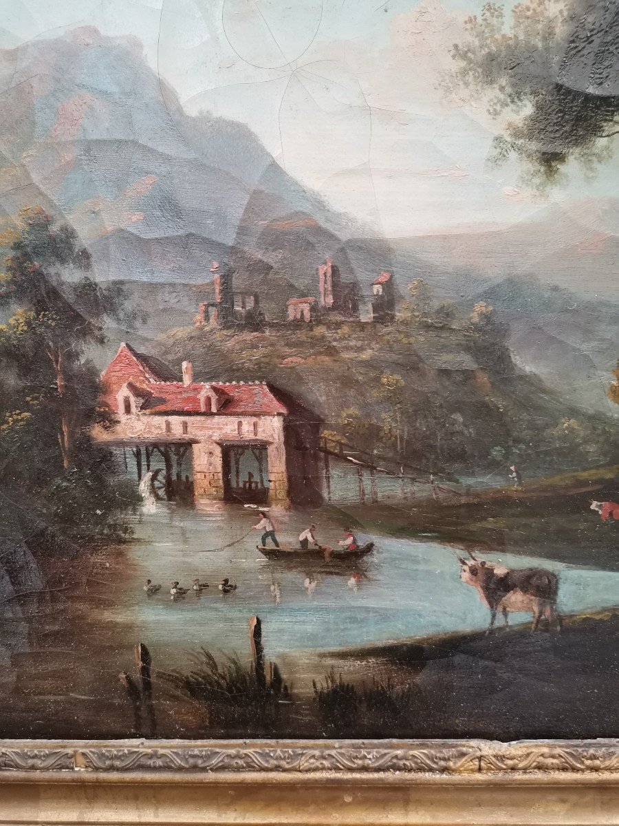 Paire De Paysages époque Romantique -photo-2