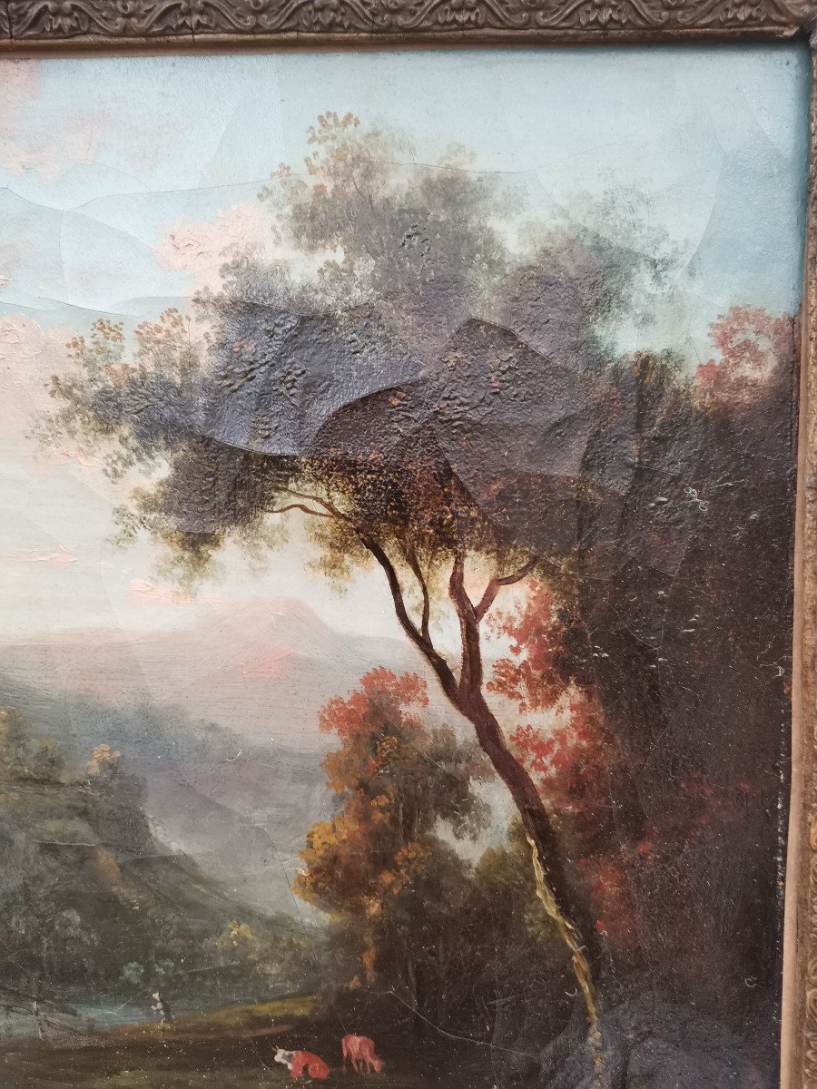 Paire De Paysages époque Romantique -photo-4