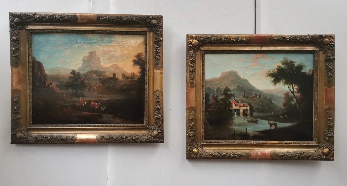 Paire De Paysages époque Romantique 