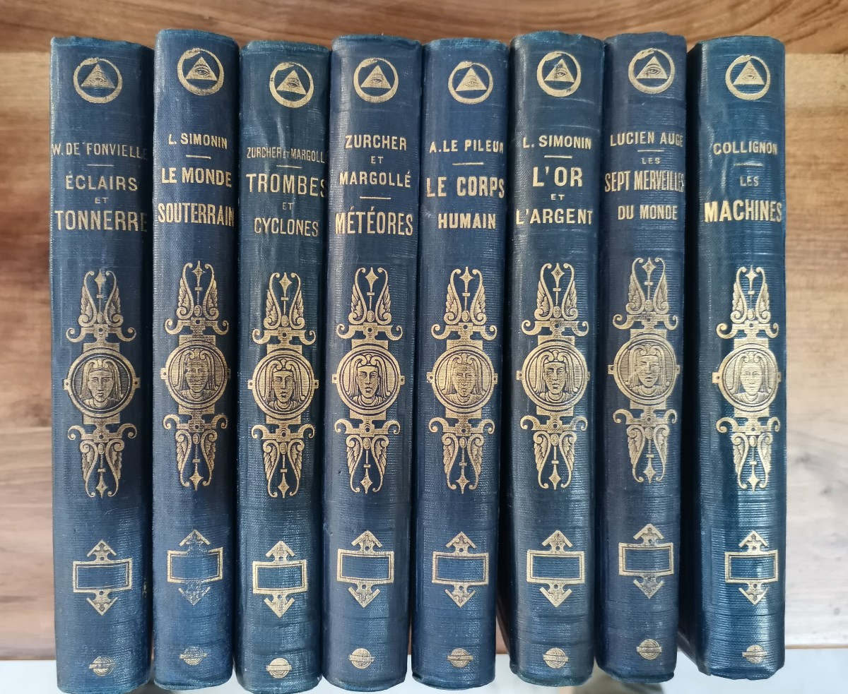 Library Of Wonders. 8 Scientific Books, Mid-19th Century 