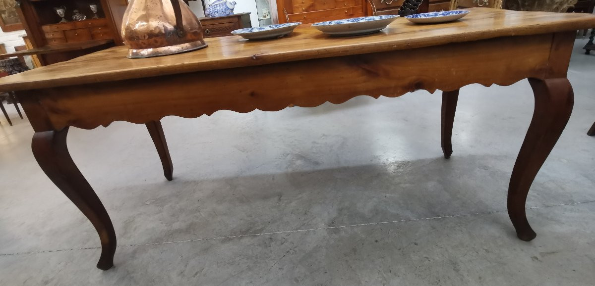19th Century Cherry Wood Farmhouse Table-photo-3