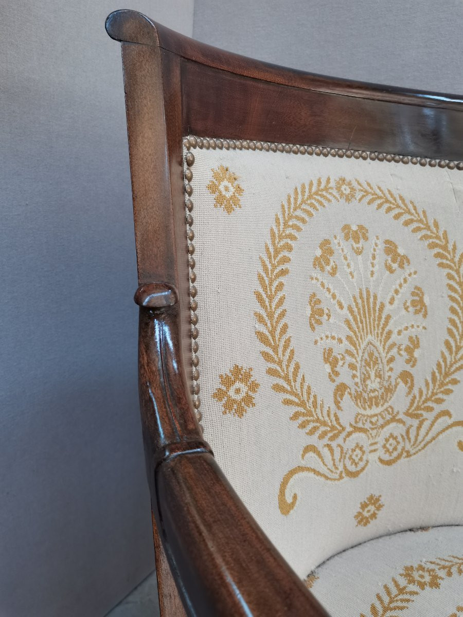 Paire De Fauteuils Empire à Recouvrir -photo-2