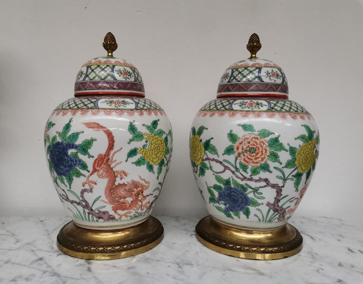 Pair Of Chinese Porcelain Vases 
