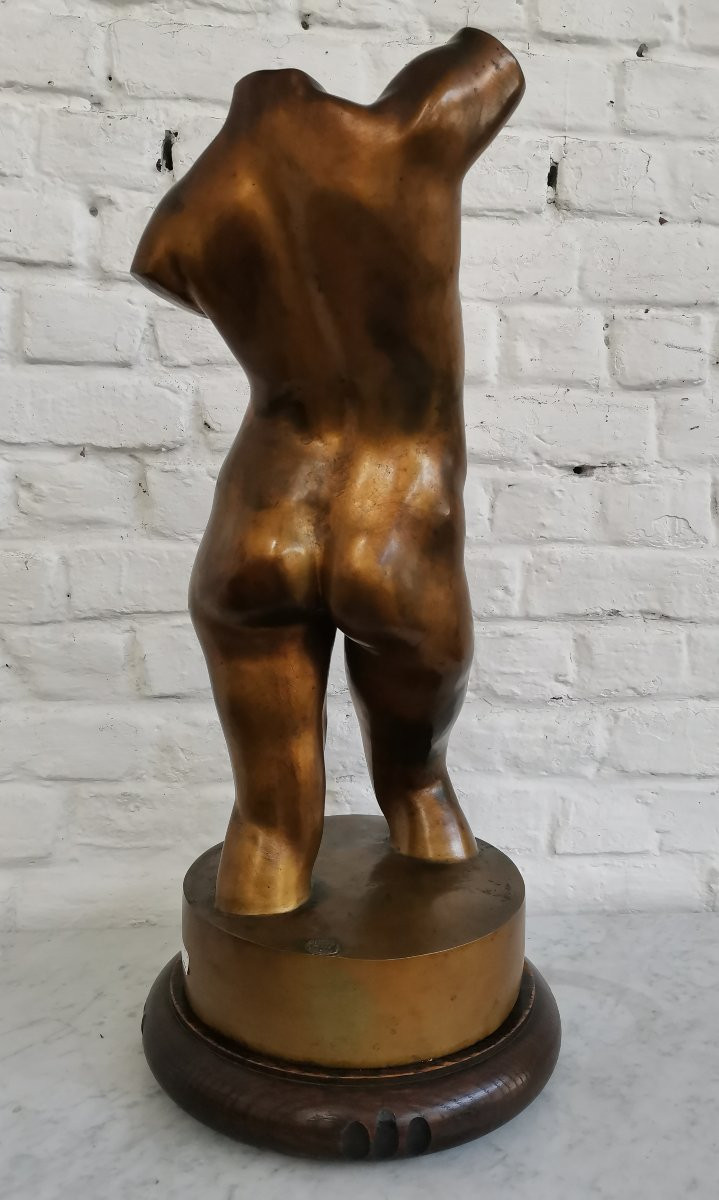 Bronze Torso Of Venus By Marcel Declerck-photo-2