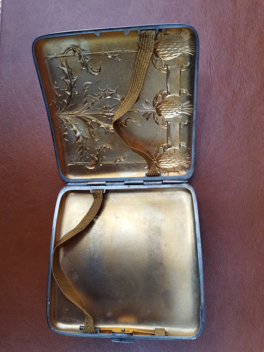 Étui à cigarettes Art Nouveau en argent -photo-2