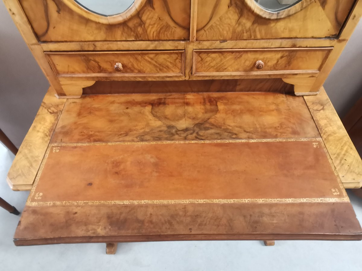 Petit bureau Bonheur du jour en noyer -photo-1