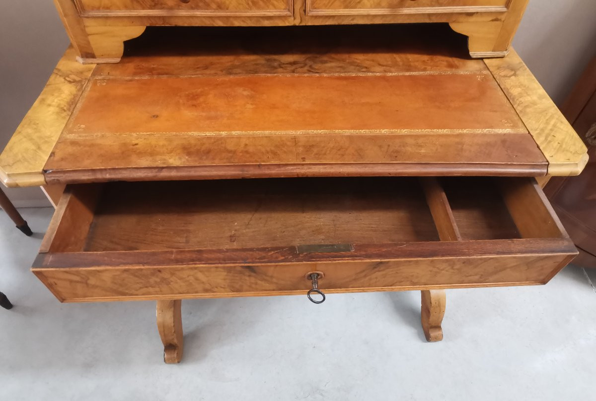 Petit bureau Bonheur du jour en noyer -photo-3