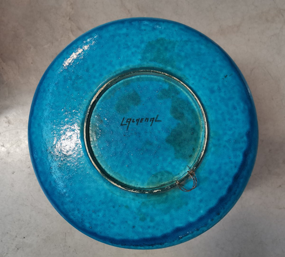 Grand plat en céramique de Lachenal -photo-1