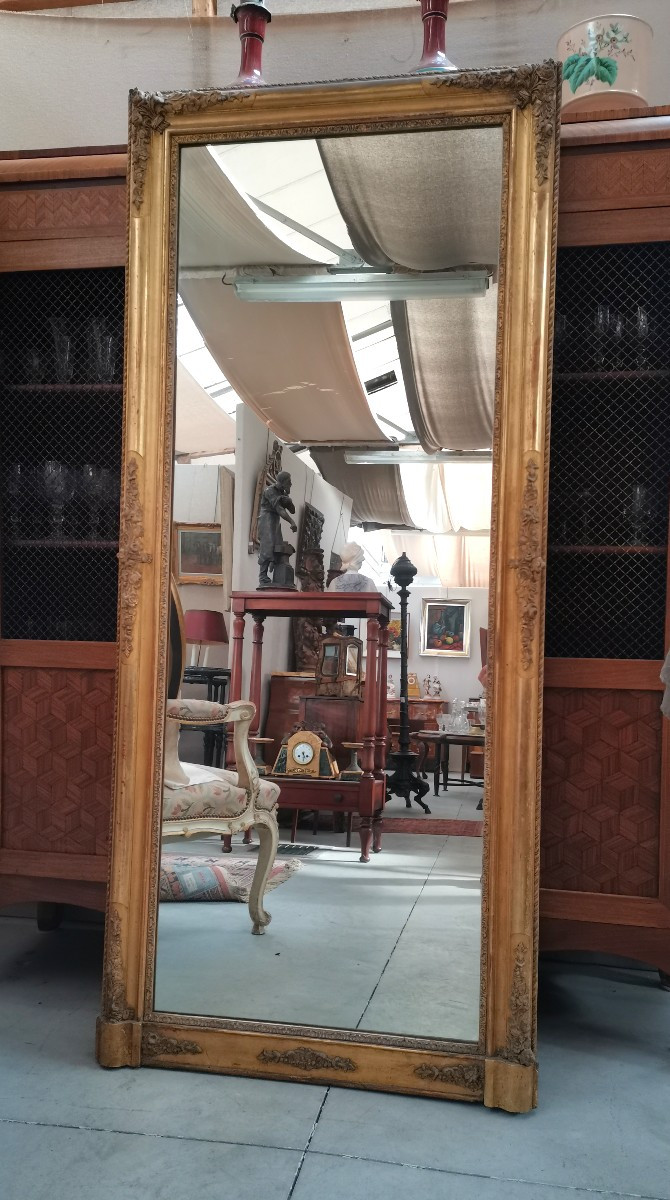 Miroir doré époque Restauration -photo-1