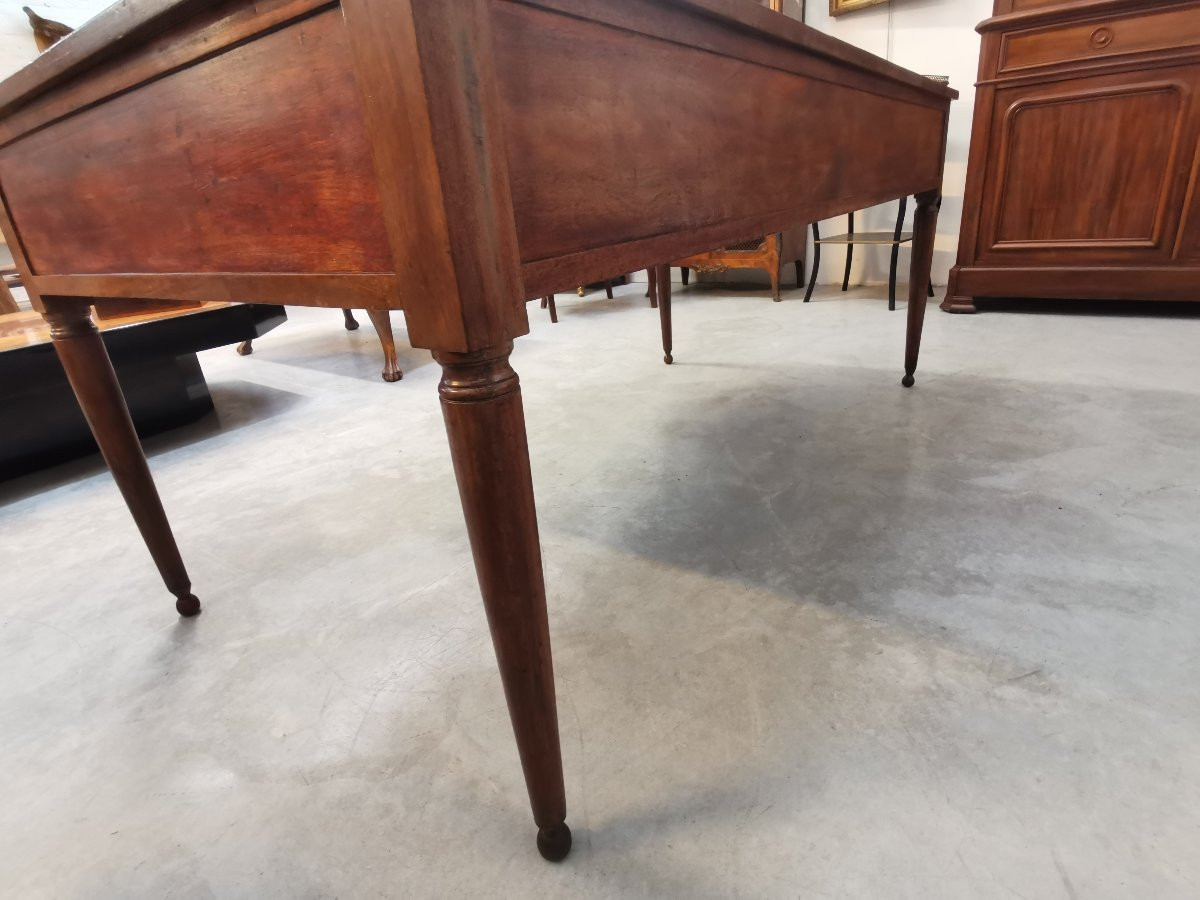 Grand Bureau Louis XVI en acajou -photo-4