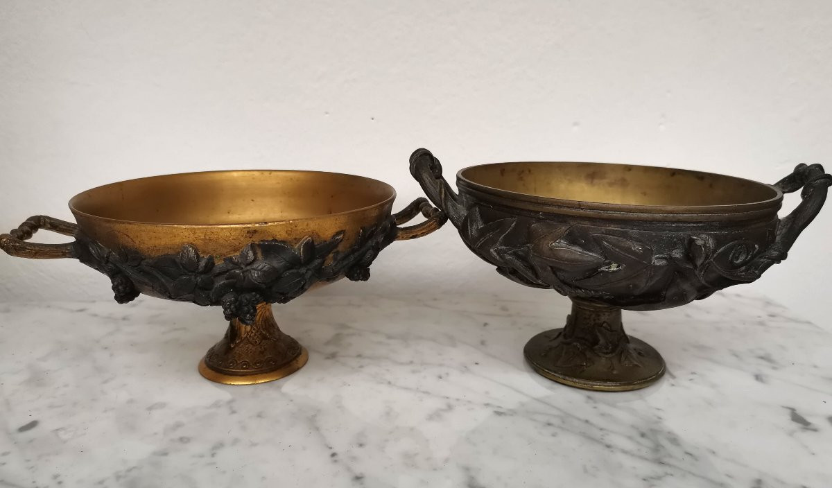 2 coupes vide poche en bronze -photo-3