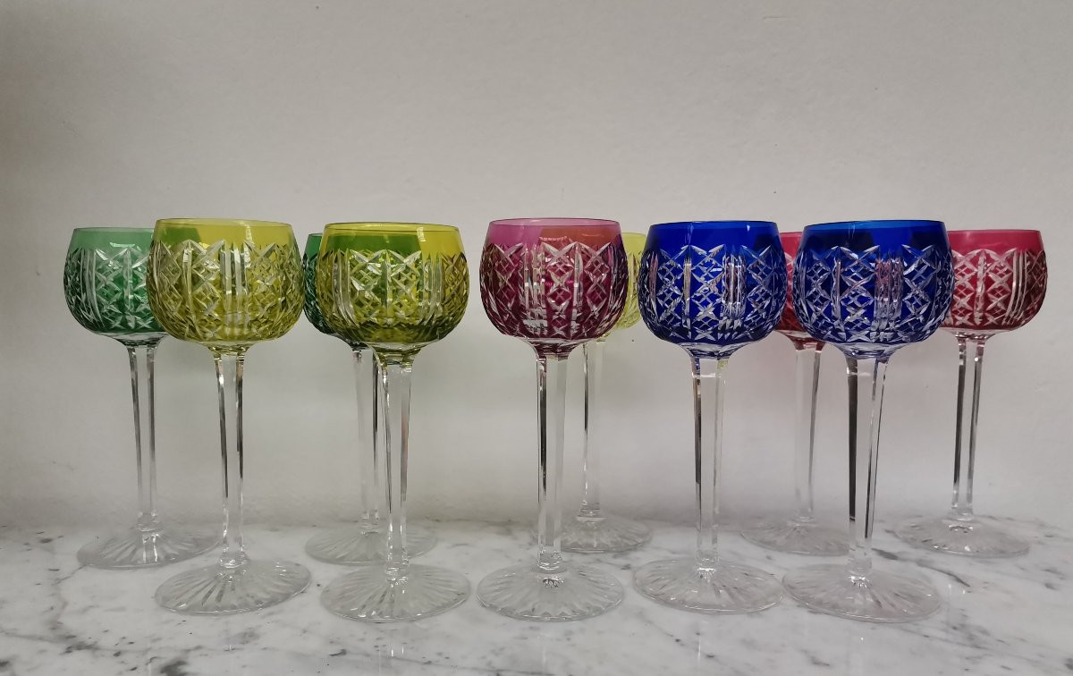 10 verres Riesling cristal de Saint Louis -photo-3