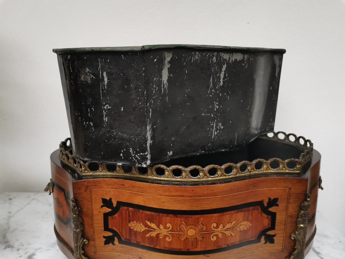 Napoleon III Marquetry Planter-photo-3