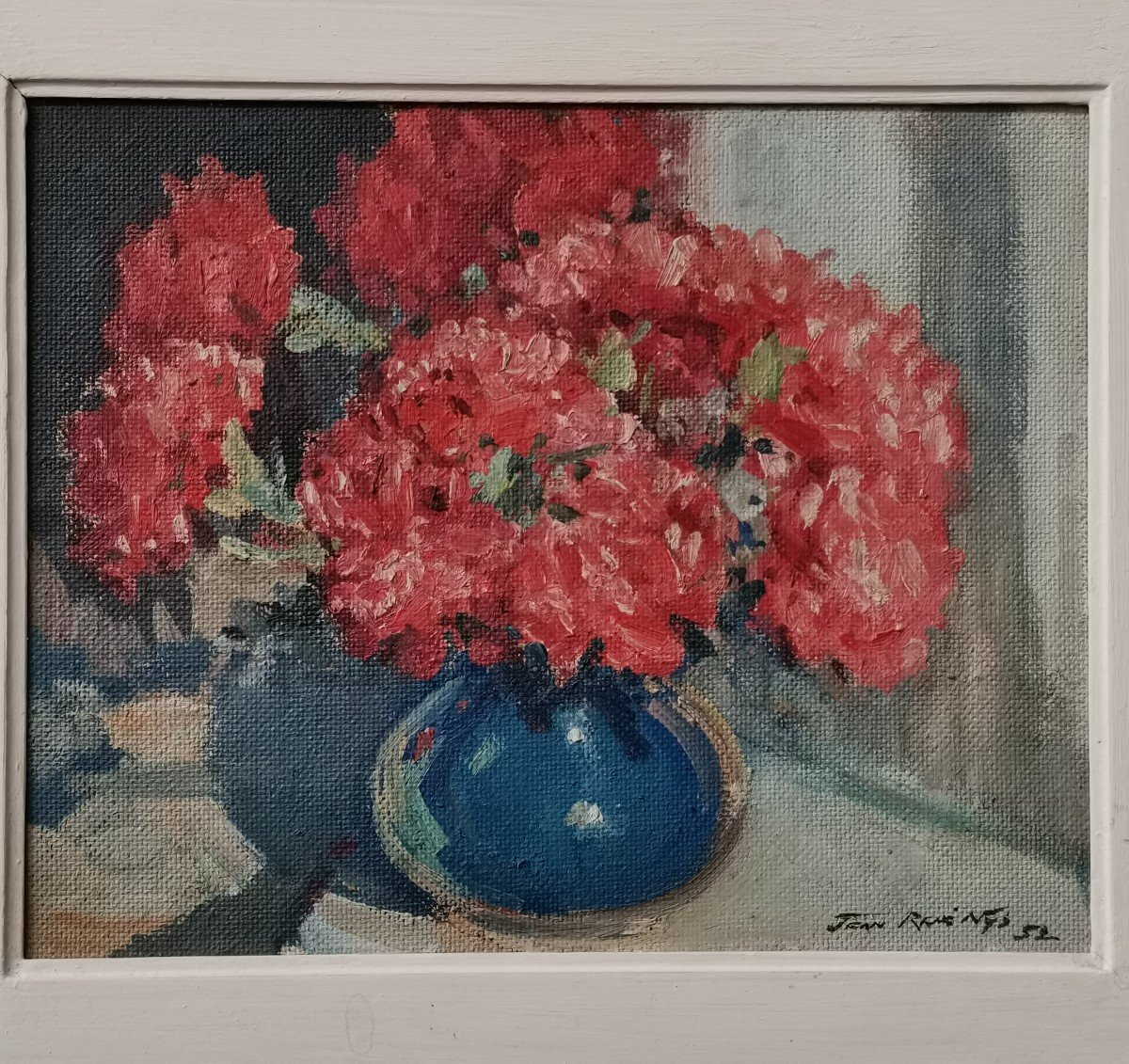 Jean René Nys. 2 Tableaux, Chat, Nature Morte. -photo-3