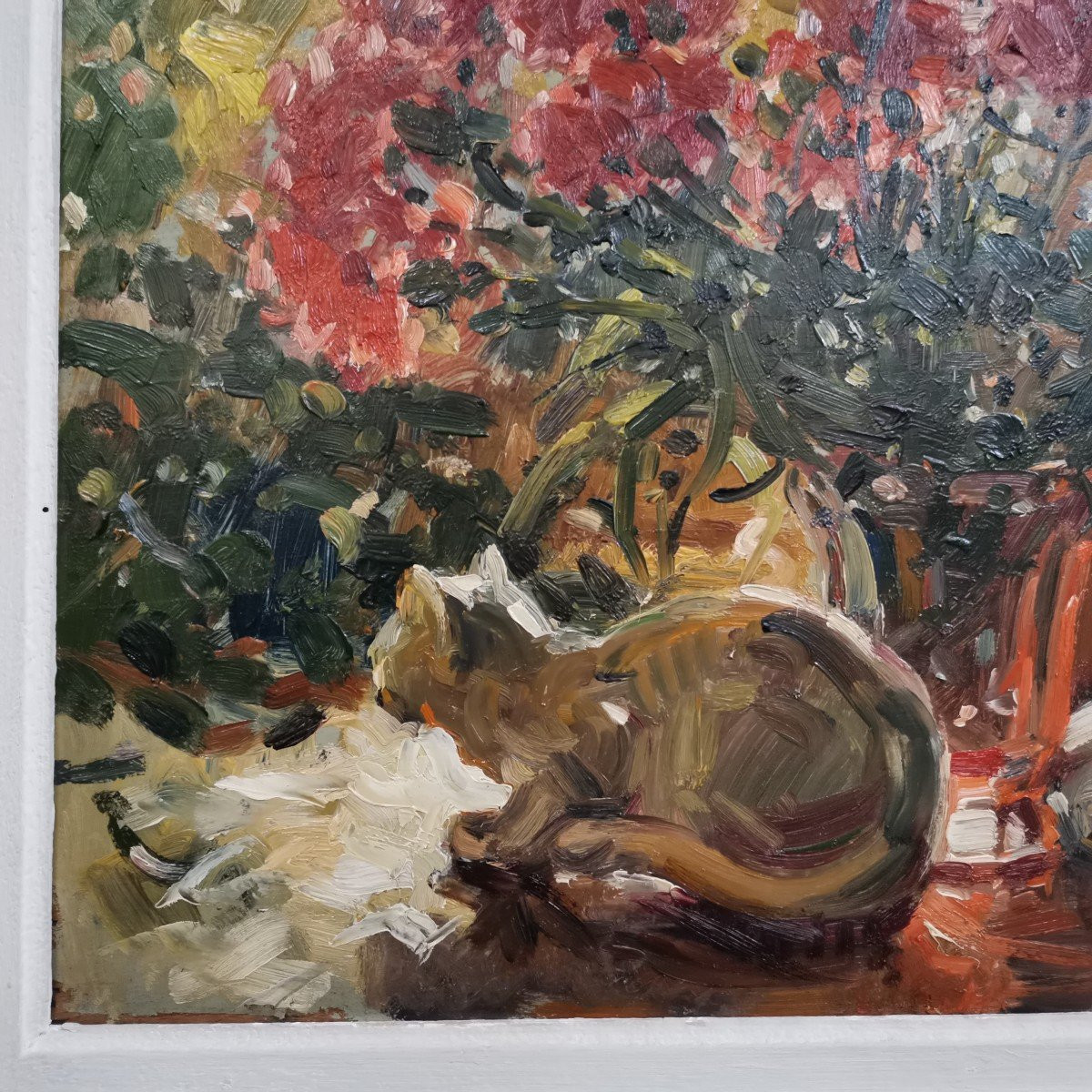 Jean René Nys. 2 Tableaux, Chat, Nature Morte. -photo-7