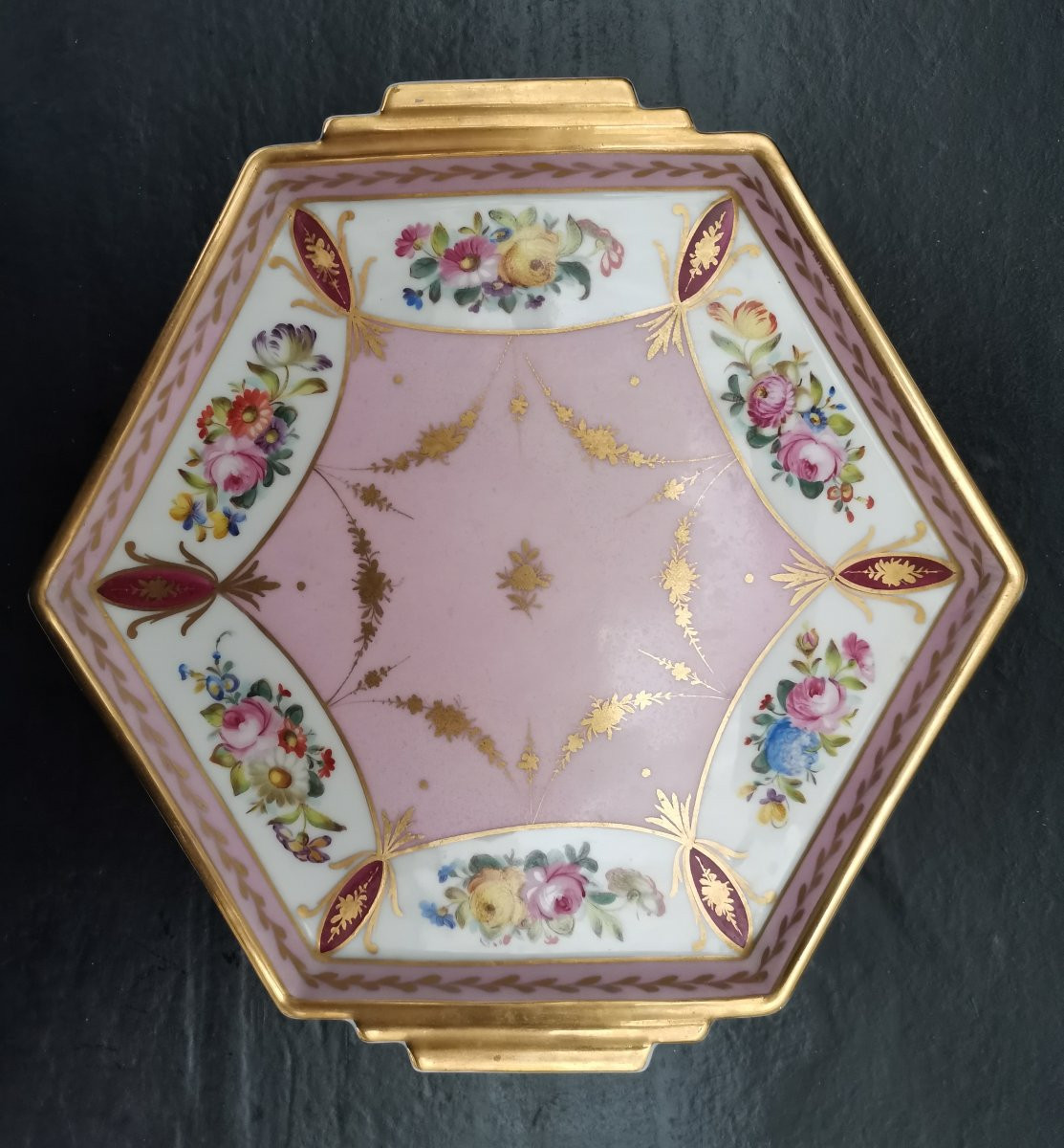 Service à œufs en porcelaine de Paris 1800-photo-2