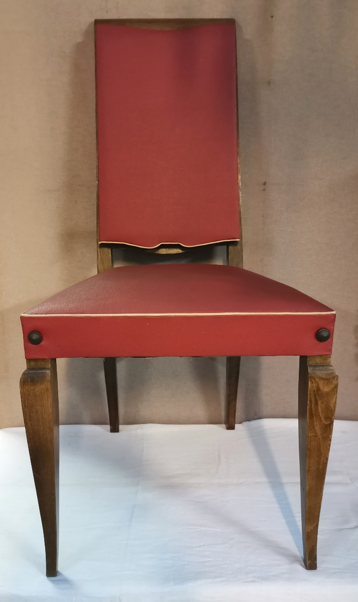 6 Chairs From The 1950s In The Style Of Leleu 