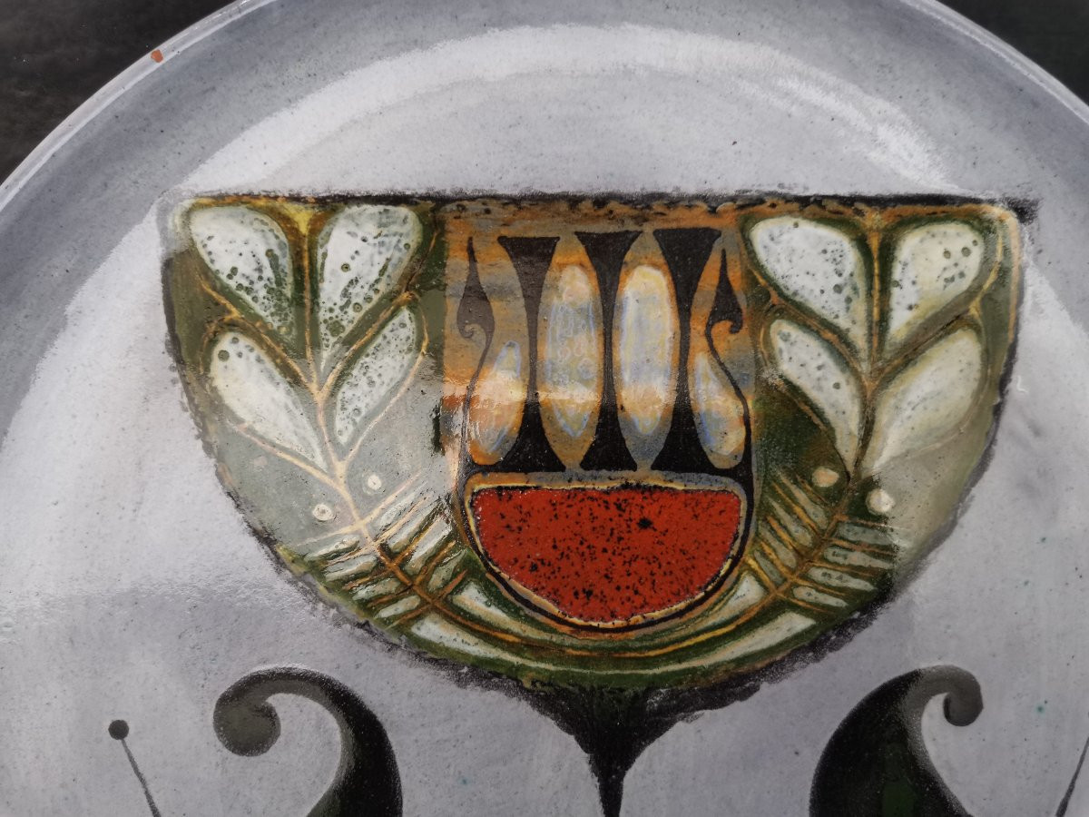 Ceramic Dish By Pierre Saint Paul. Mid-20th Century -photo-4