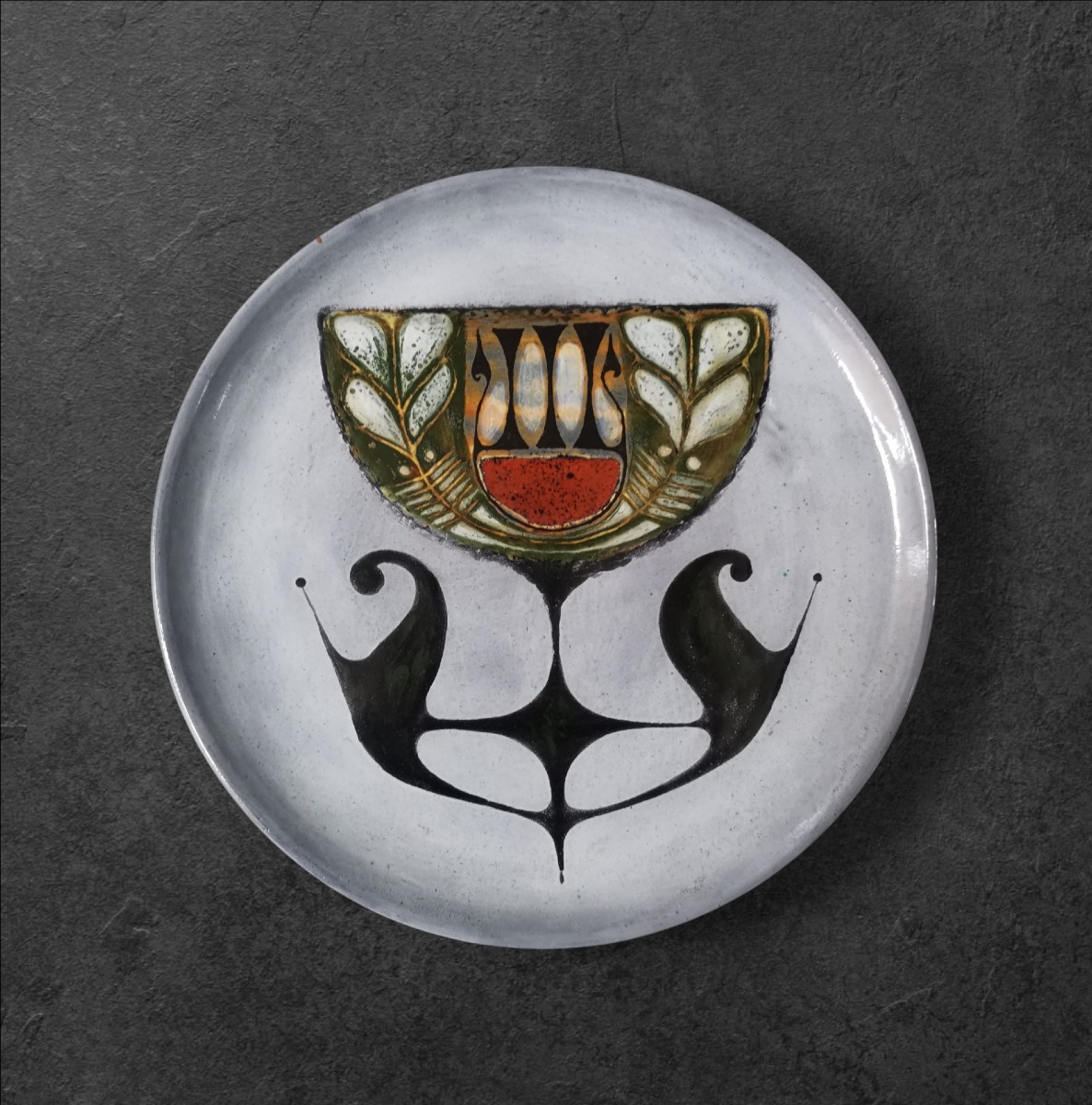 Ceramic Dish By Pierre Saint Paul. Mid-20th Century 