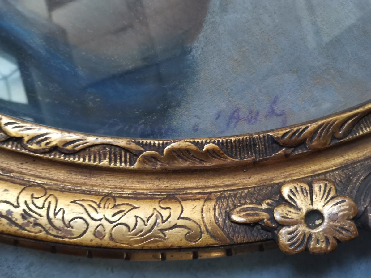 Portrait de jeune femme. Pastel Art Nouveau -photo-3