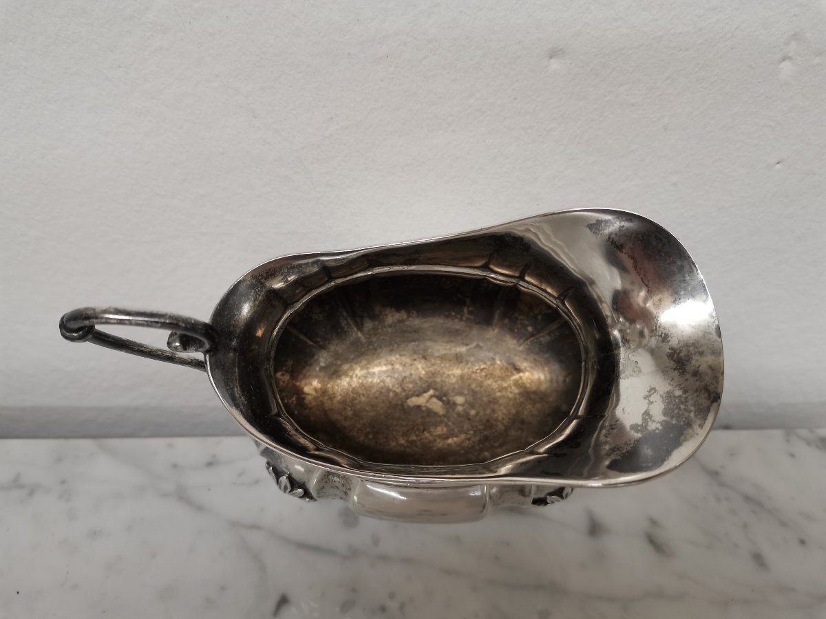 Sucrier et pot à lait en argent poinçon Minerve -photo-2