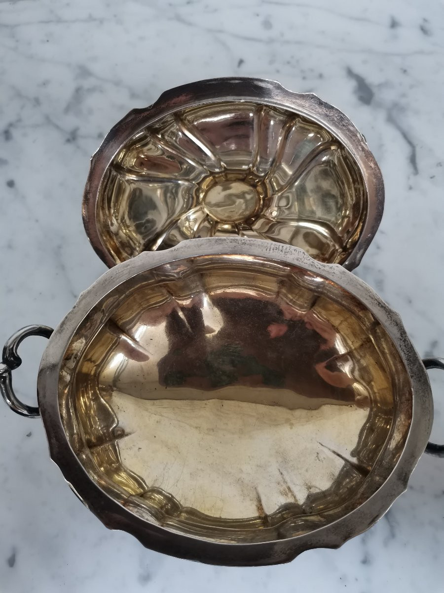 Sucrier et pot à lait en argent poinçon Minerve -photo-6