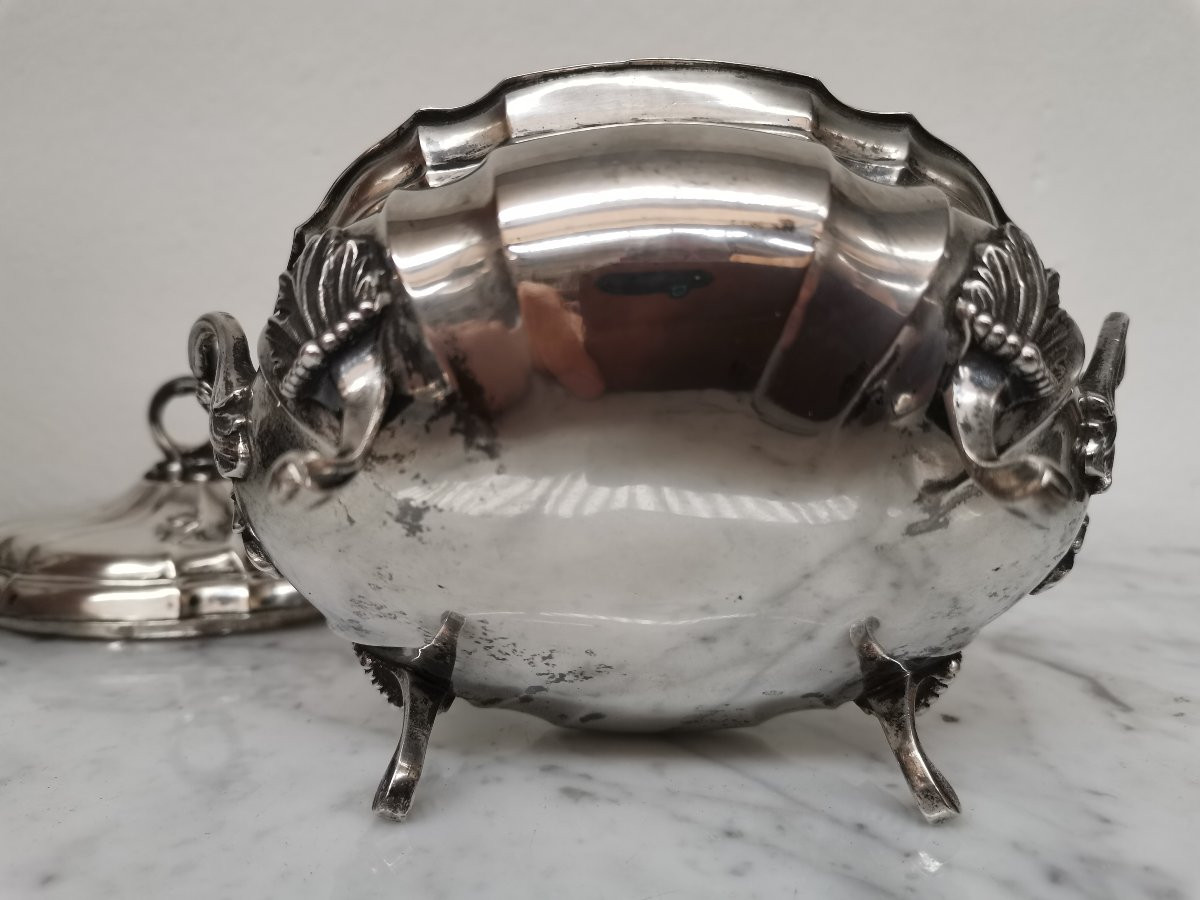 Sucrier et pot à lait en argent poinçon Minerve -photo-7