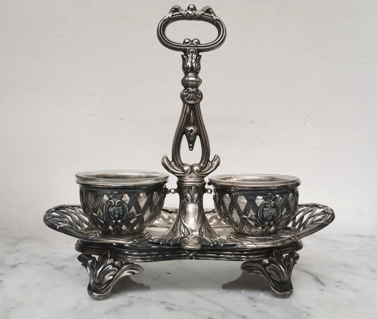 Salière Poivrière en argent 