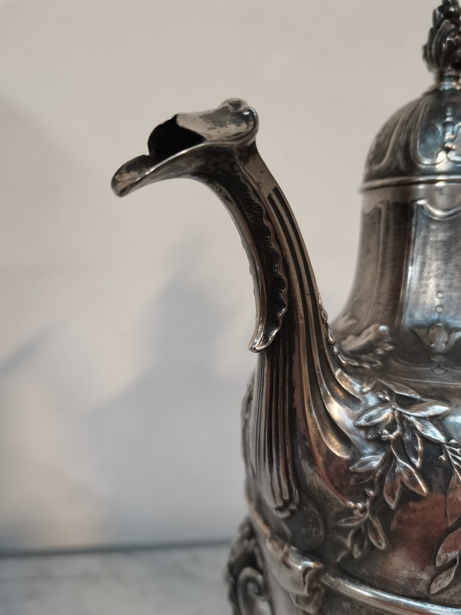 Théière en argent poinçon Minerve -photo-4