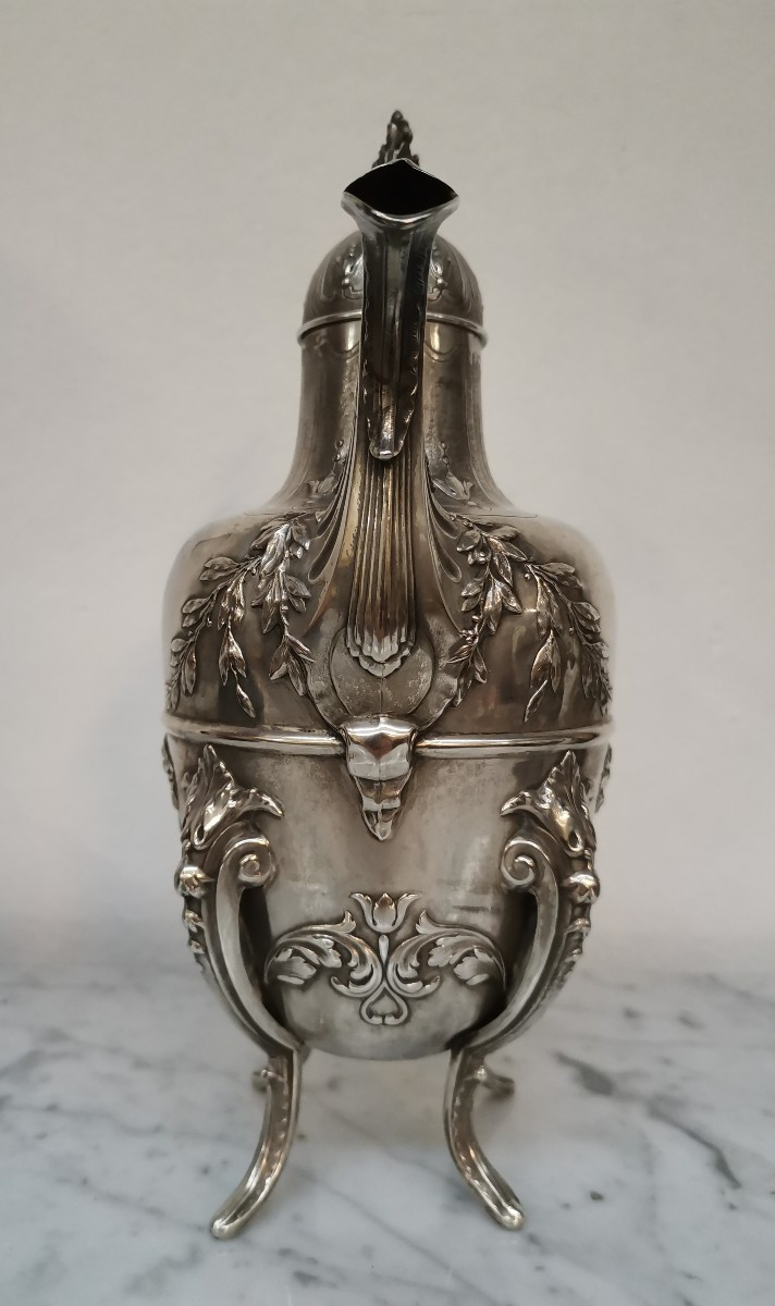 Théière en argent poinçon Minerve -photo-3