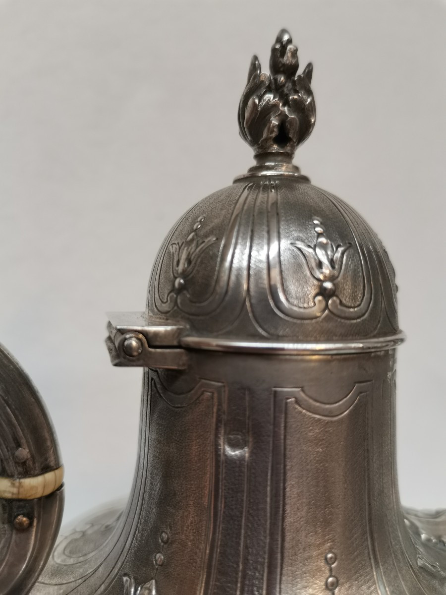 Théière en argent poinçon Minerve -photo-2