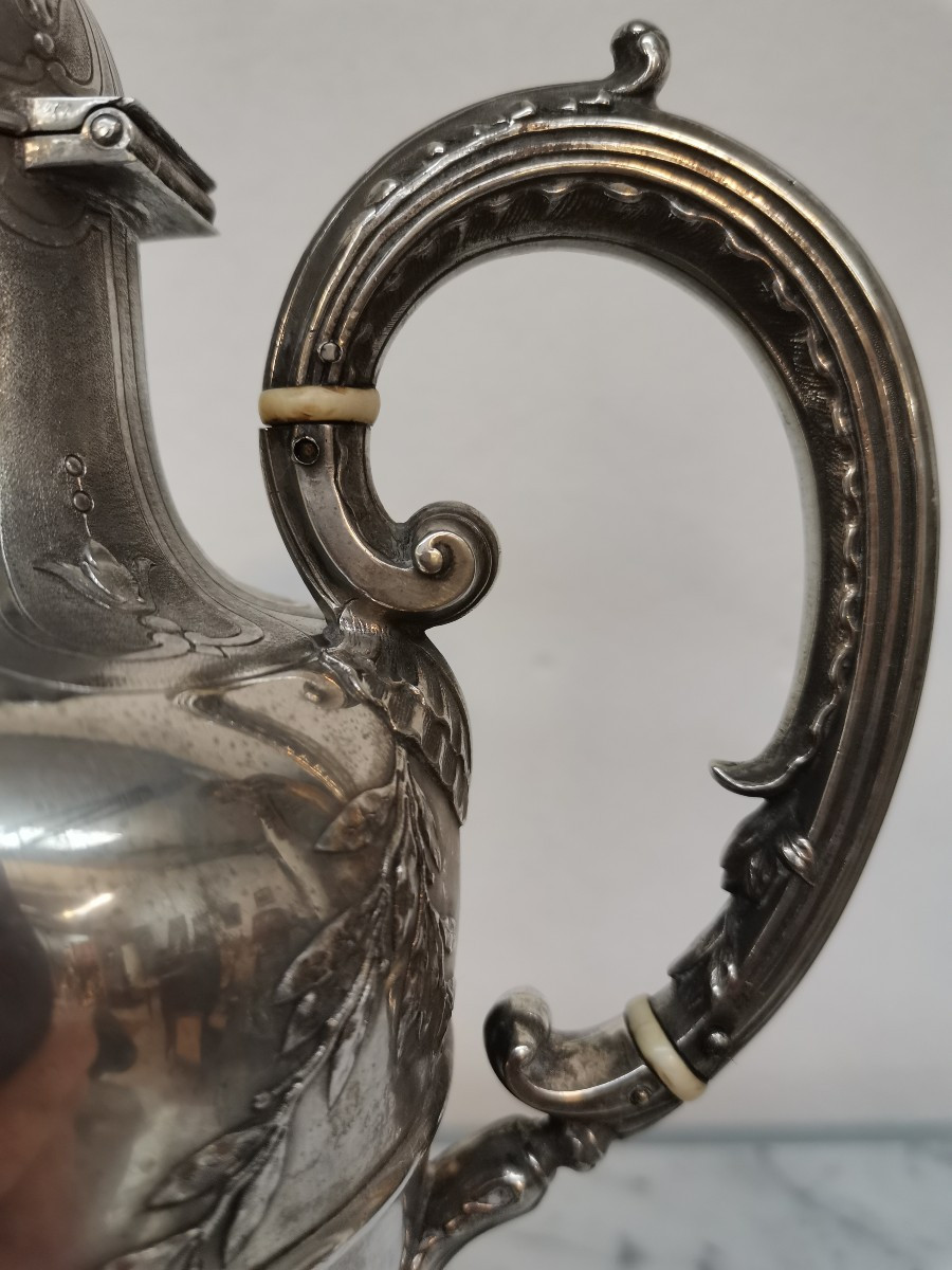 Théière en argent poinçon Minerve -photo-4