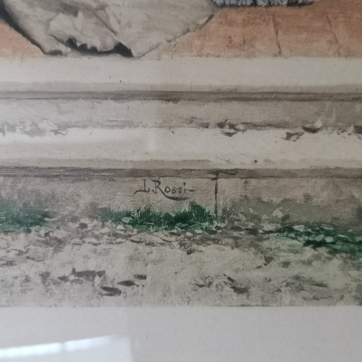 Cadre style  Louis XVI avec gravure-photo-3