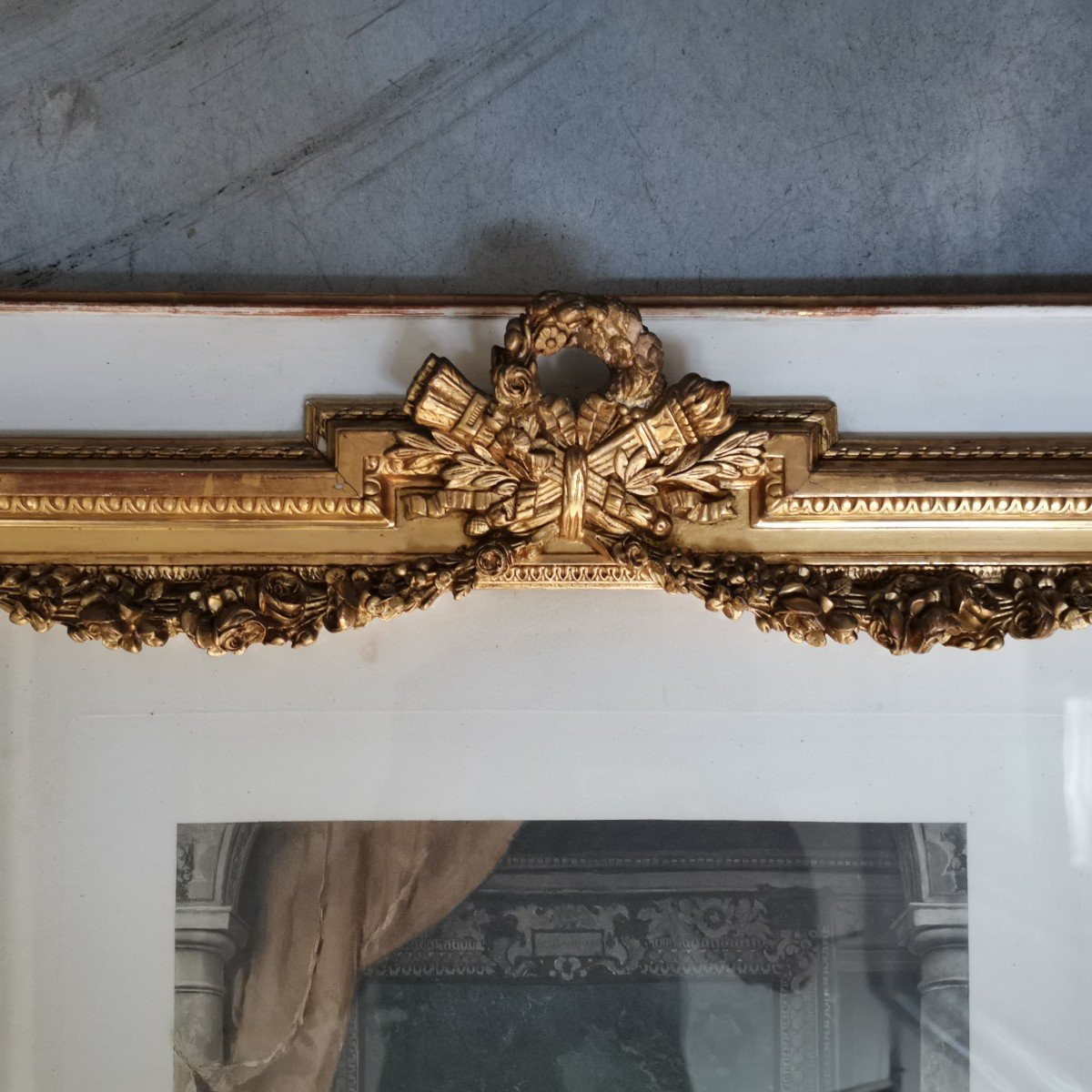 Cadre style  Louis XVI avec gravure-photo-6