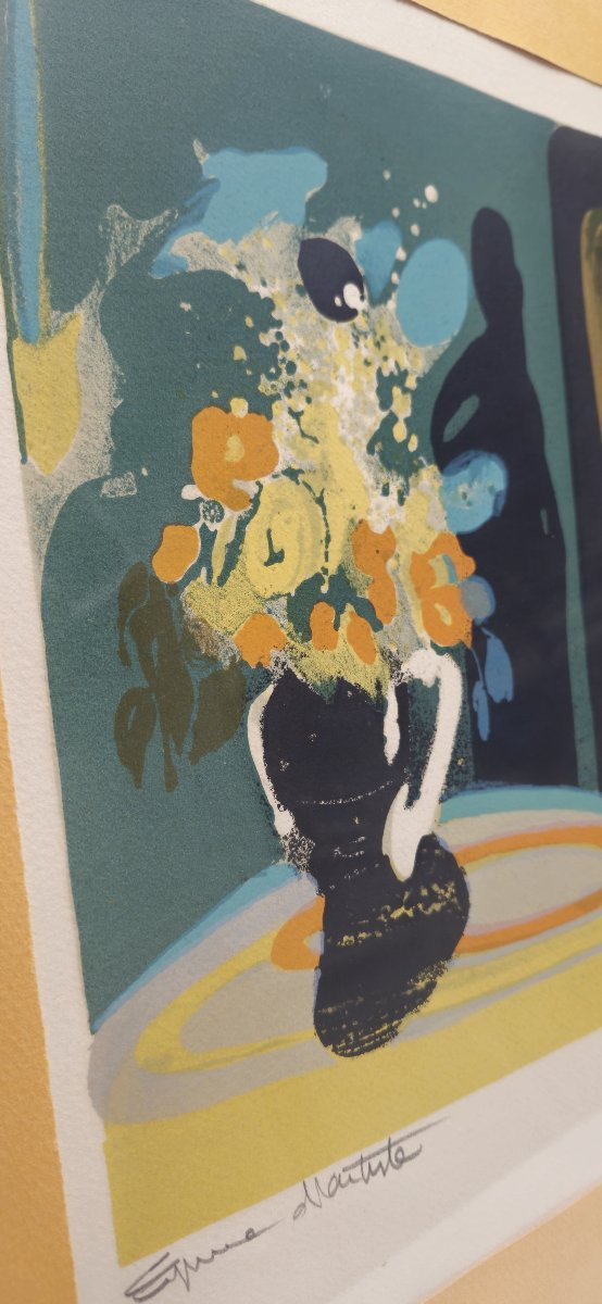 Alfred Defossez - Nature morte. Epreuve d'artiste circa 1970-photo-4