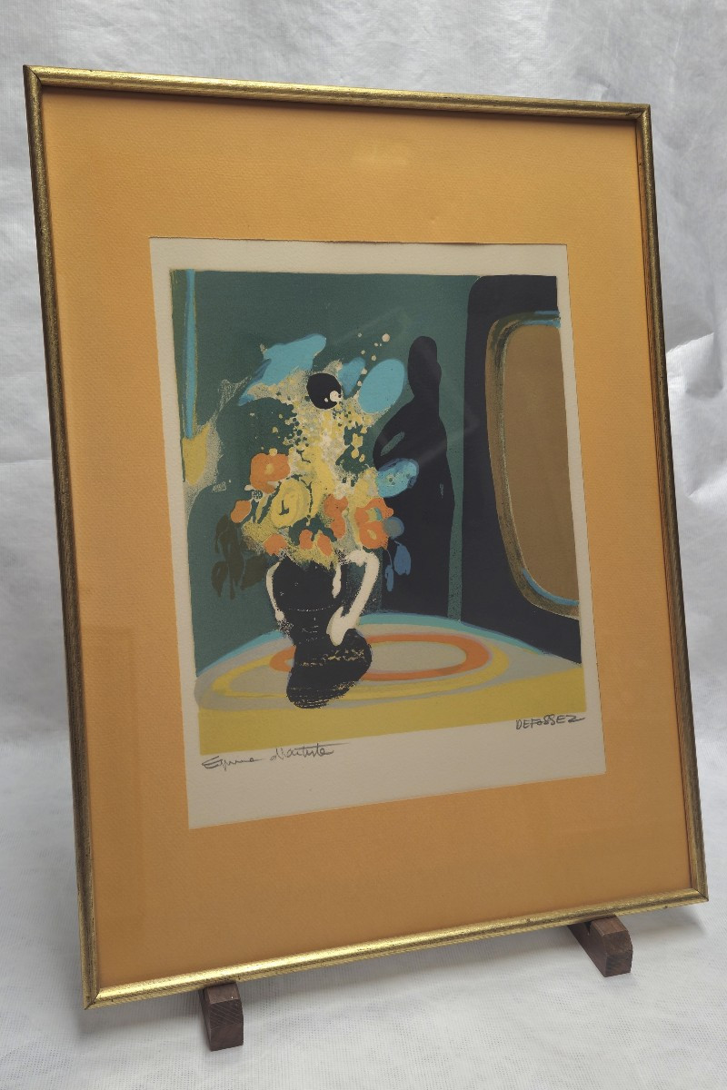 Alfred Defossez - Nature morte. Epreuve d'artiste circa 1970