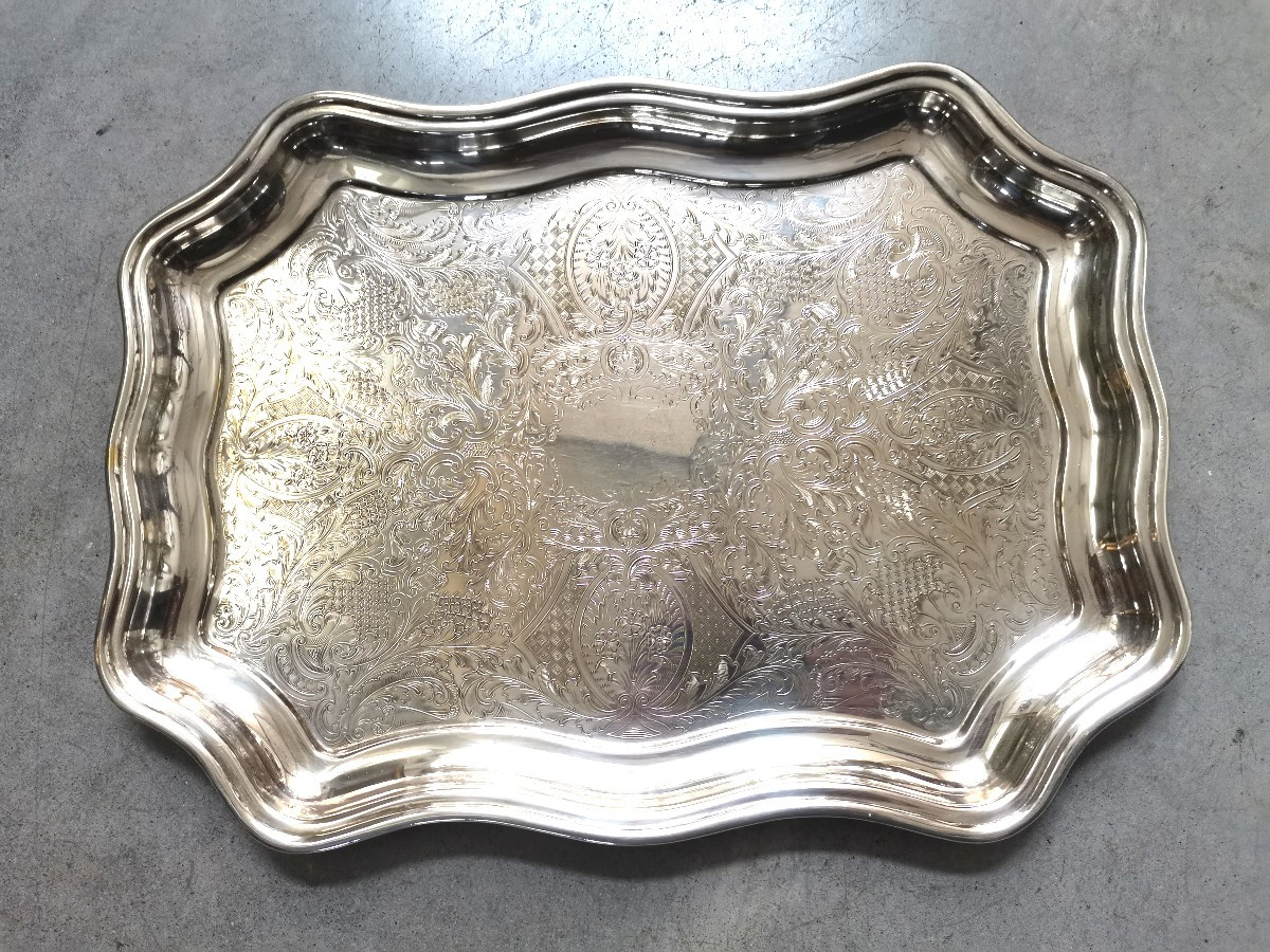 English Silver-plated Metal Tray