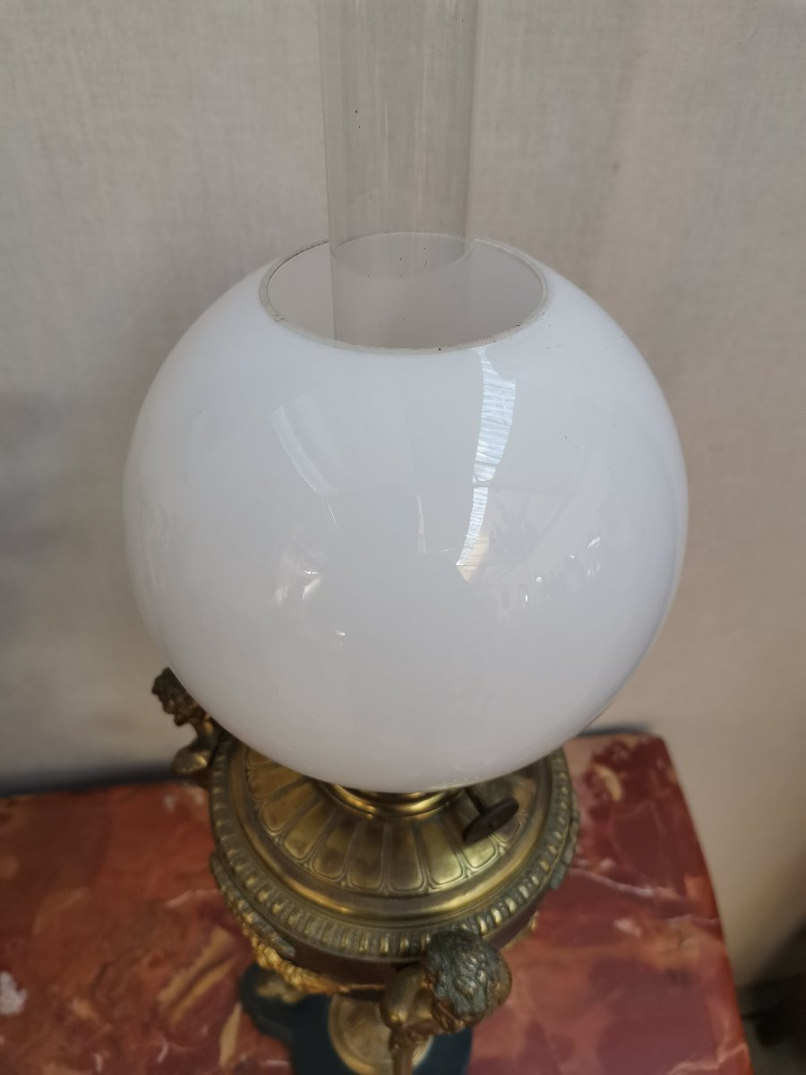 Bronze Oil Lamp. Electrification Option-photo-2