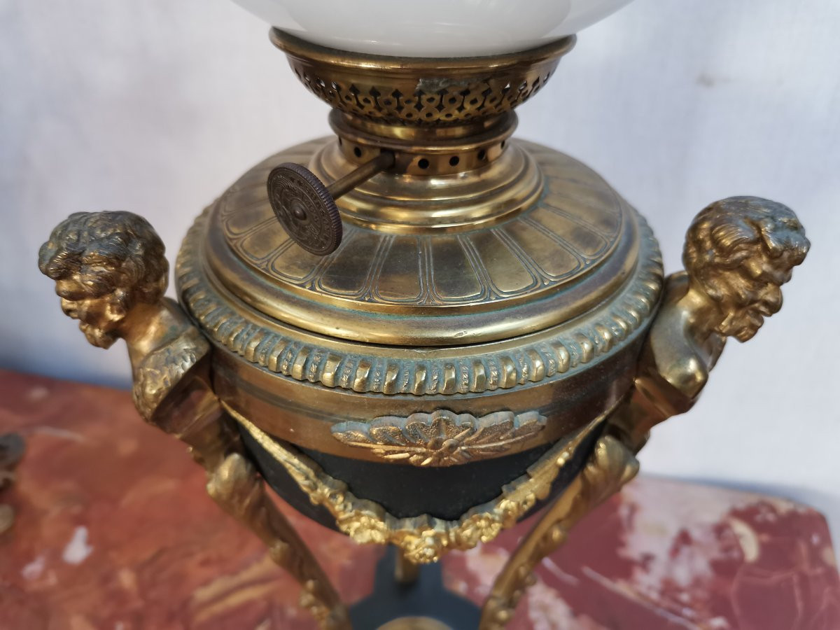 Bronze Oil Lamp. Electrification Option-photo-1
