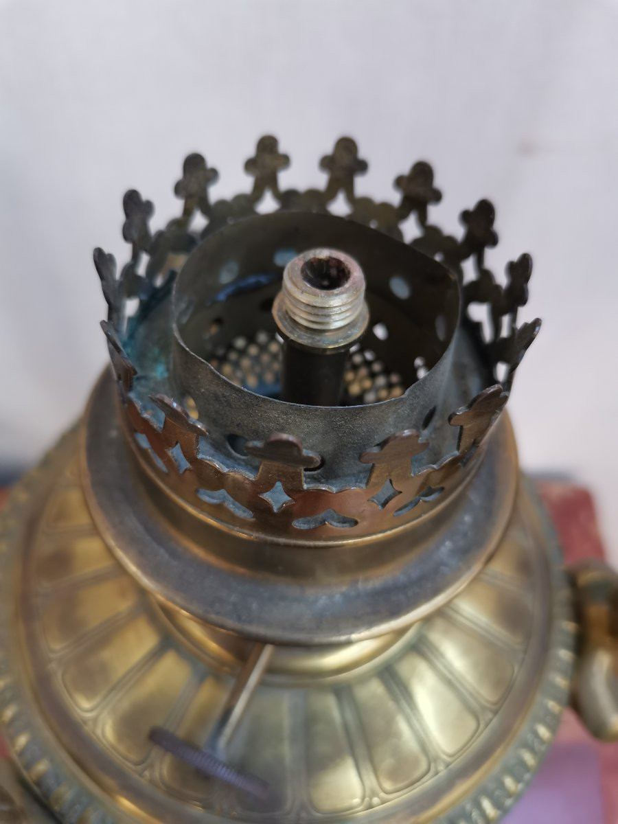 Bronze Oil Lamp. Electrification Option-photo-4
