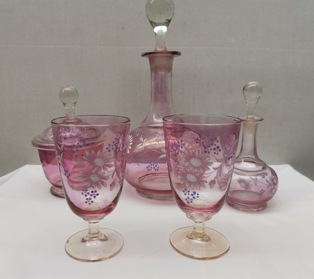 Service tête à tête en verre et cristal -photo-2