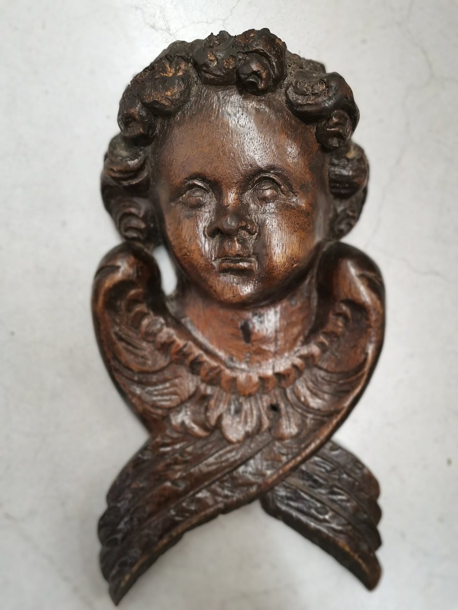 Pair Of 18th-century Angel Heads -photo-2