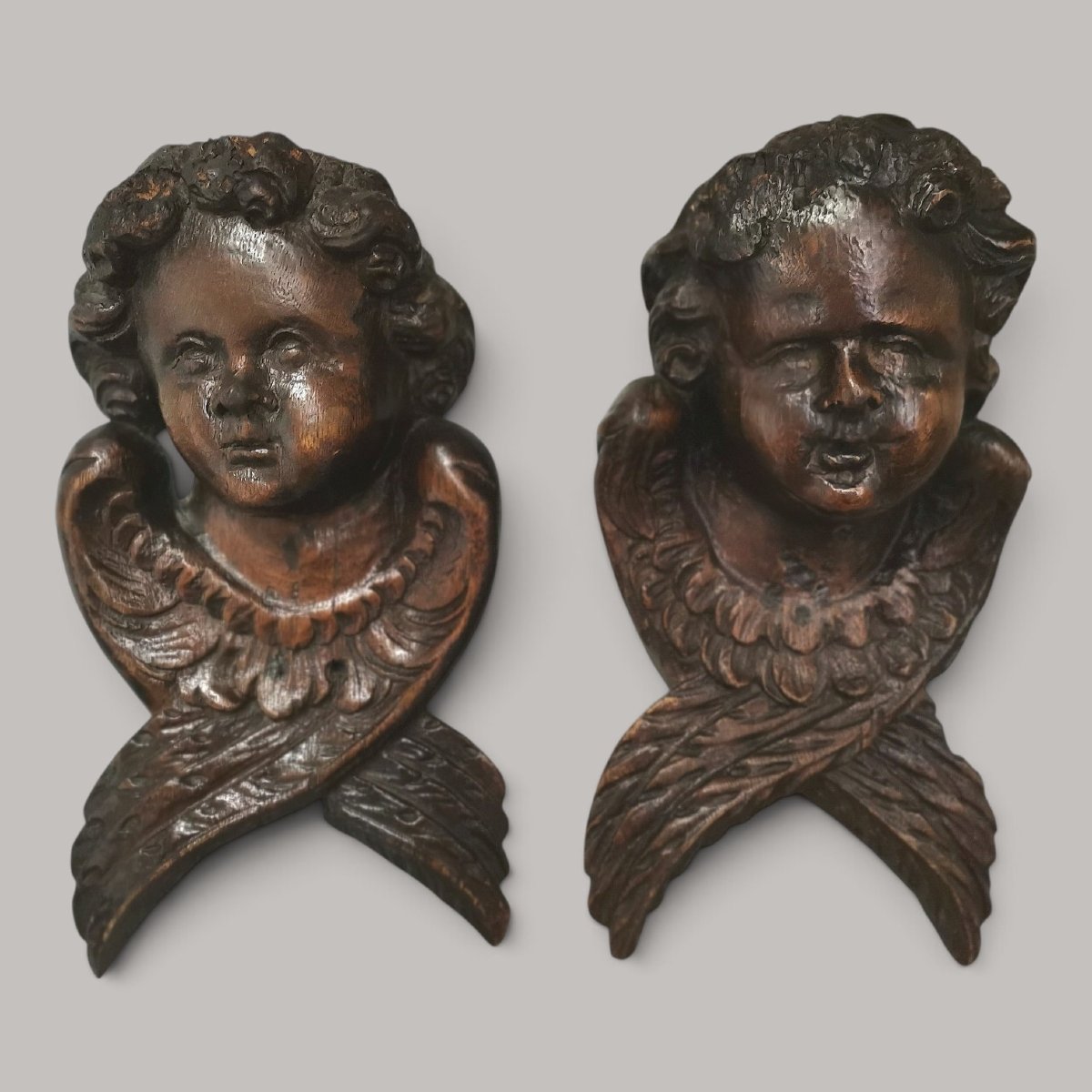 Pair Of 18th-century Angel Heads 