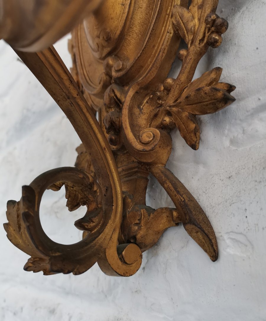 Applique murale en bronze doré Louis XVI -photo-3