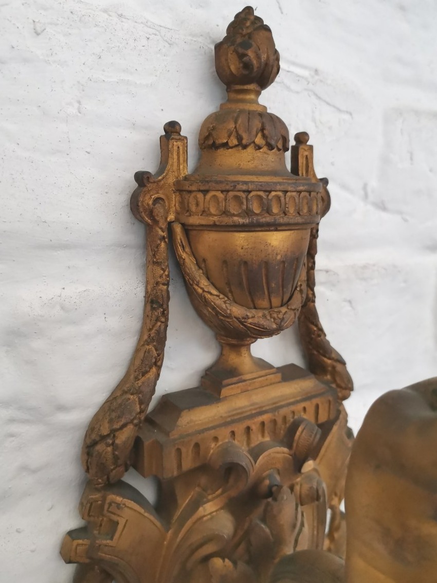 Applique murale en bronze doré Louis XVI -photo-1