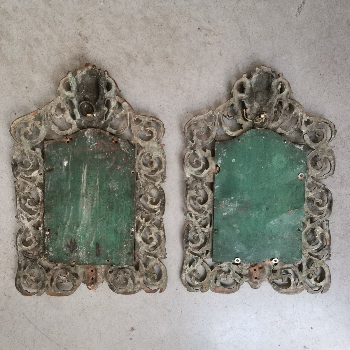 paire de miroirs d'alcove en bronze-photo-4